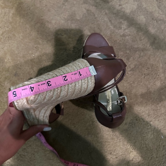 BCBG Ankle Strap Espadrille Wedge Sandals. Brown size 9 - Picture 4 of 8